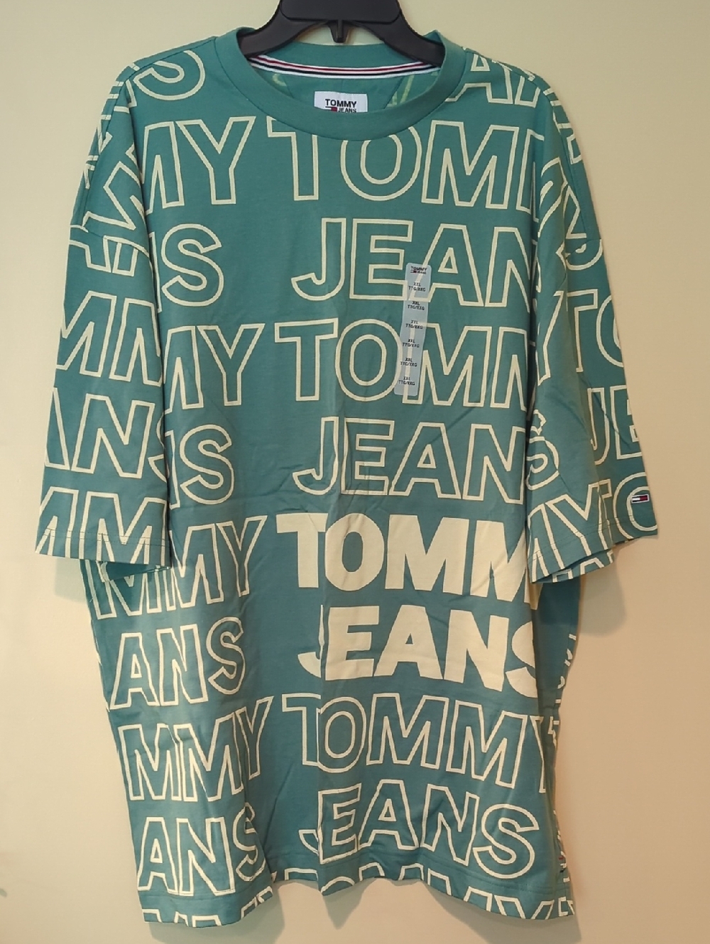 Tommy Hilfiger Jeans Green Graphic Logo Tee, XXL